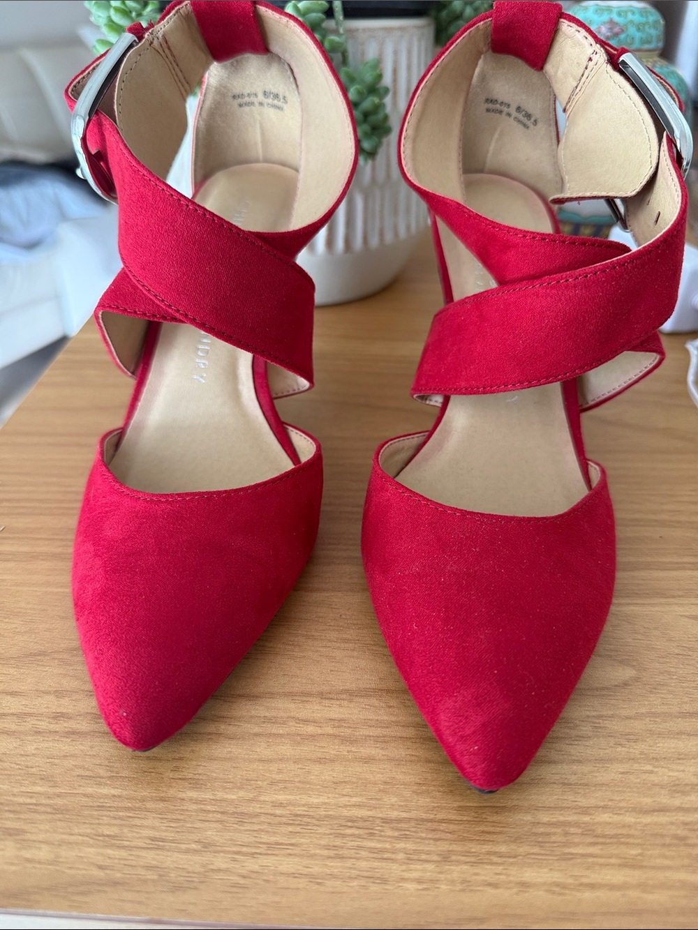 Chinese Laundry Red Ankle Strap Heels
